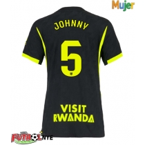 Camiseta Atletico Madrid Johnny Cardoso #5 Visitante Equipación para mujer 2026-27 manga corta